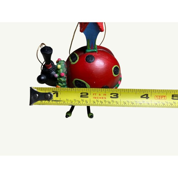Ladybug Christmas Ornament With Birdhouse & Festive Accents - Picture 12 of 12